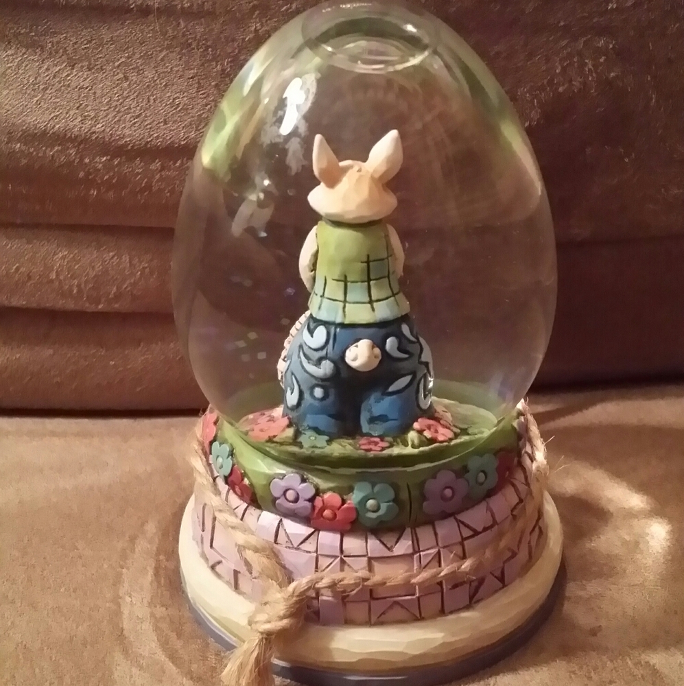 2008 Jim Shore Easter Egg Rabbit Globe - Picture 2 of 3